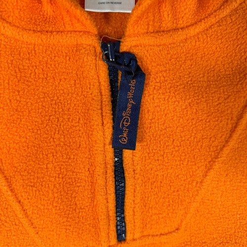 Vintage Disney World Mickey Mouse Youth XL Orange Blue 1/4 Zip Hoodie Pullover - Picture 4 of 9