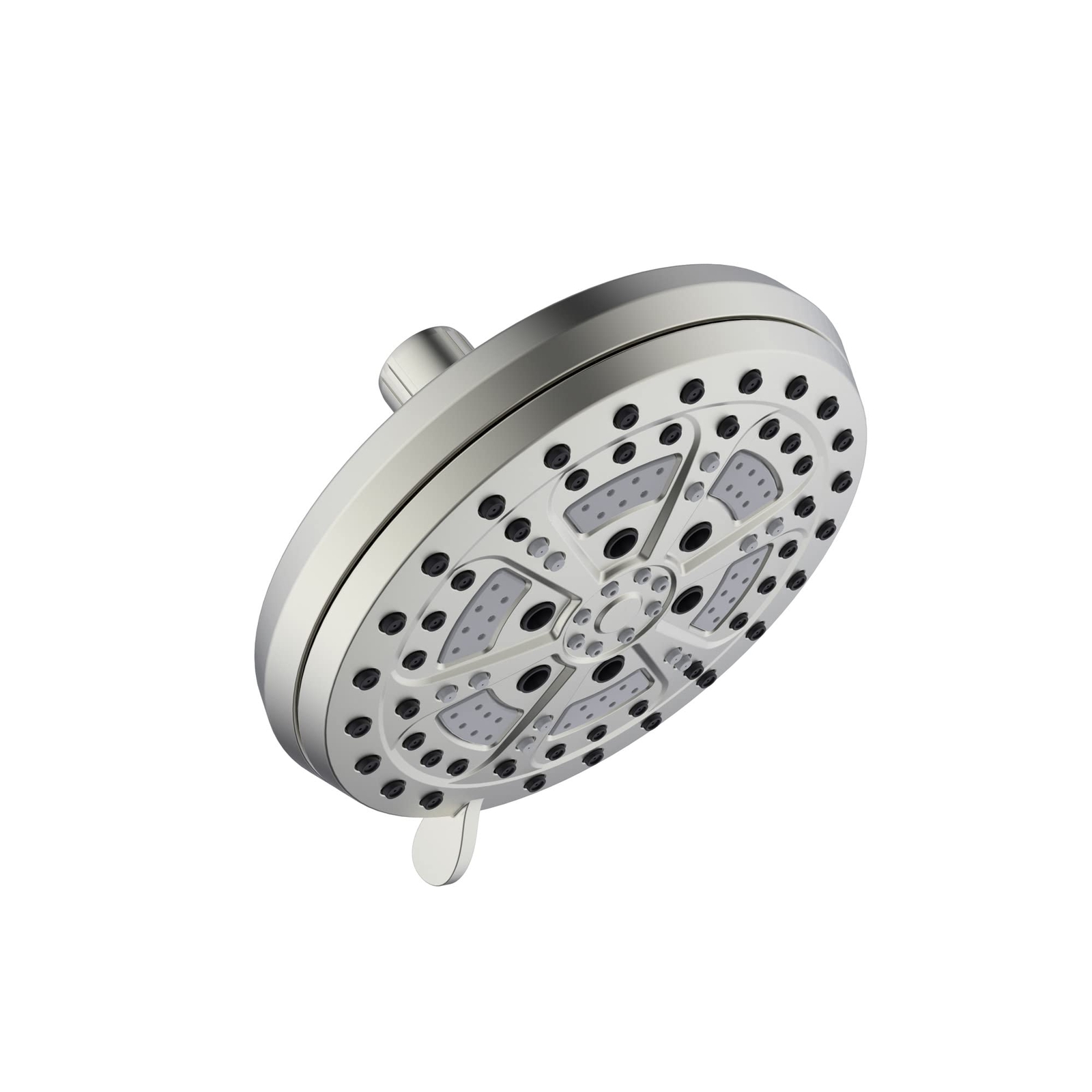 582700-SN Mills Modern 7-inch 6-Function Shower Head Featuring Eco-Drip Showe...