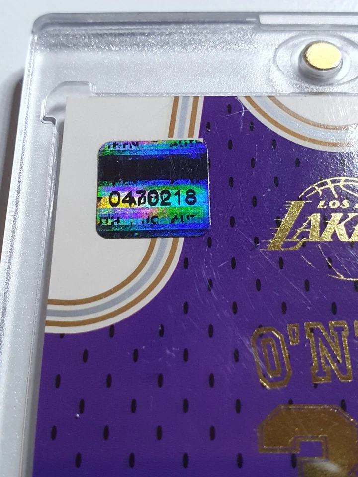 2003 Topps Shaquille O'Neal PATCH AUTO /499 Game Worn Jersey - On Card Autograph - Image 4 of 4