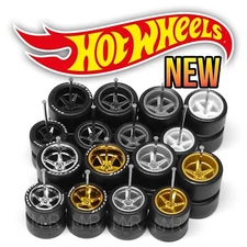 1/64 Scale 5 SPOKE v7 Staggered Real Rider Wheels Rims Tire Set for Hot
