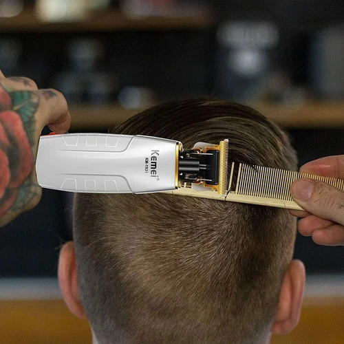 Kemei Cortapelos Cortadora Inalámbrica Afeitadora Eléctrica Corte Barba Barbero 1931 - Imagen 9 de 10