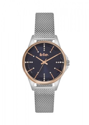 Lee-Cooper Uhr LC06351.590 Damen Armbanduhr fein Meshband bicolor blau