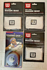 XL TOURNA GRIP Blue 3-Grips TENNIS RACQUET  3x Dry Grip Rosin Bag