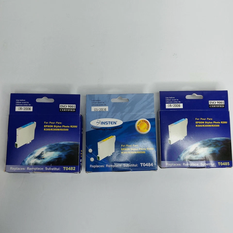 For Epson Set of 3 Pack Insten Ink T0482 T0484 T0485 Expire 2006 - Image 3 of 4