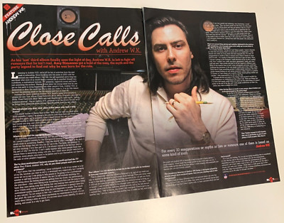 ANDREW W.K. Close Calls Blunt Magazine 2010 2 Page Article