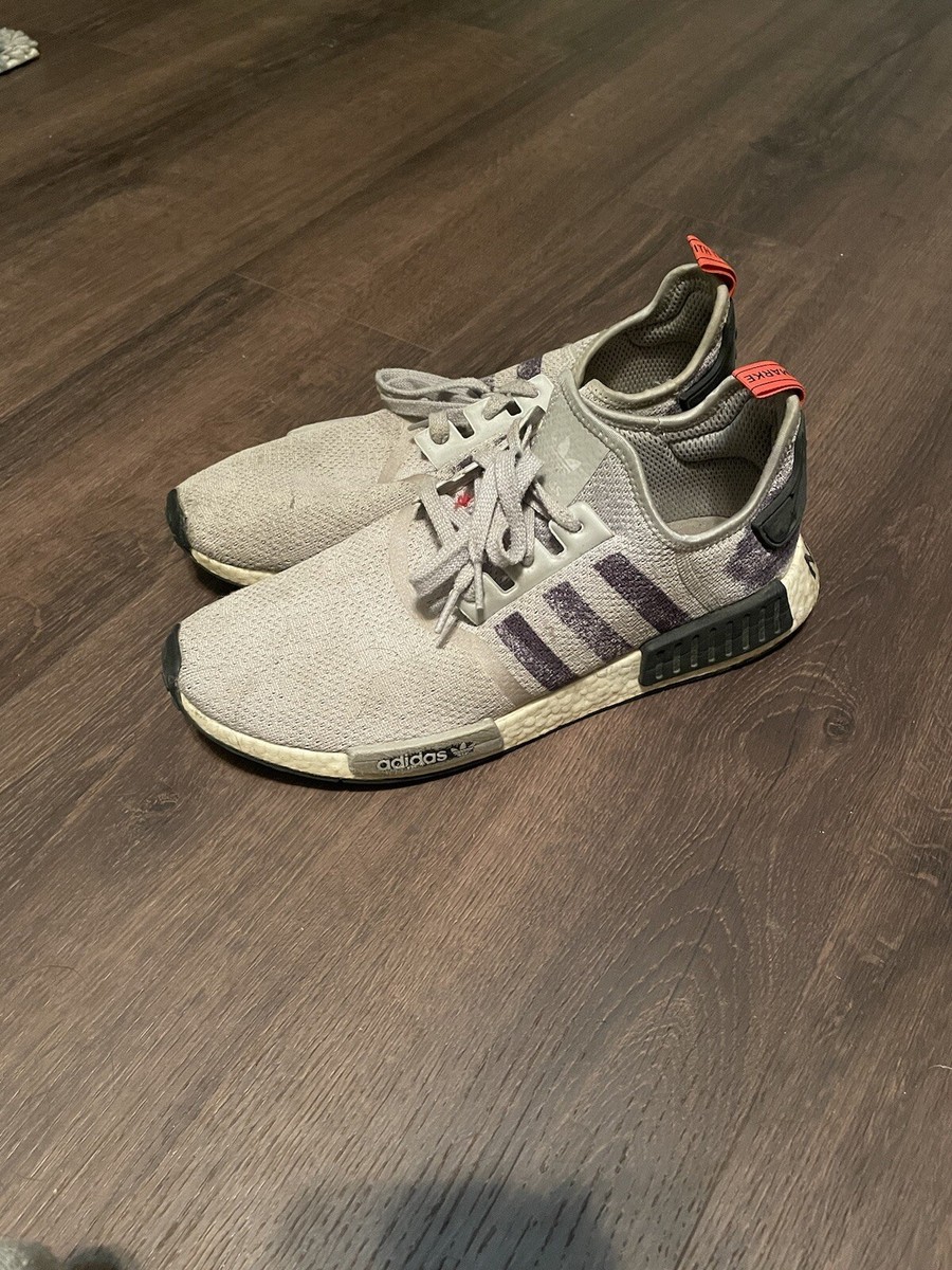 Size 14 - adidas NMD R1 Low Grey Vivid Red