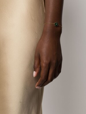 【SWAROVSKI】5666585 Idylia Clover Medium Bracelet Idyllia bracelet, Mixed cuts, Clover, Green, Gold-tone