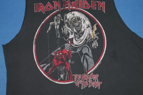 2017 Iron Maiden Shirt Number Of The Beast Distressed Men's Tank Top Tee XL - Picture 4 of 6