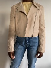 Dorothee Schumacher Beige Vegan Leather Jacket Uk 10 Brand New With Tags