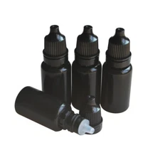 10ML 0.34OZ Black Empty Eye Dropper Bottles Squeeze NOZZLES Screw Cap