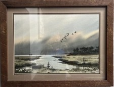Willie Crockett   ""Virginia’s Eastern Shore “ Watercolor Signed Lower Right