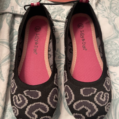 Mädchen recycelte Ballerinas Lily & Dan maschinenwaschbar neu im Karton Größe 9/10 schwarz Leopard - Bild 10 von 22
