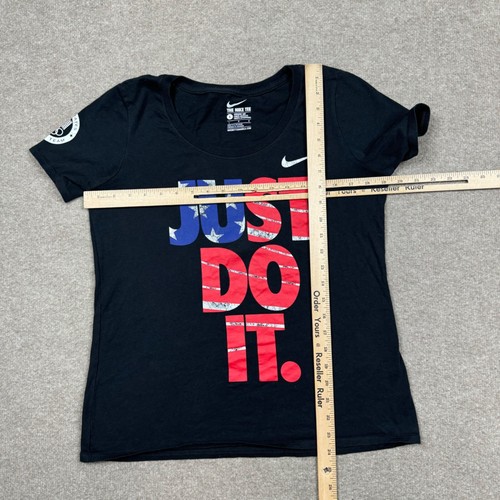 Team USA Shirt Girls Large L Black Short Sleeve Casual Ladies Olympics Youth - Picture 5 of 7