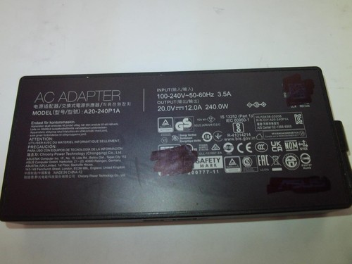 ASUS A20-240P1A 20V 12A 240W Original AC Power Supply Adapter (V1777) - Picture 3 of 3