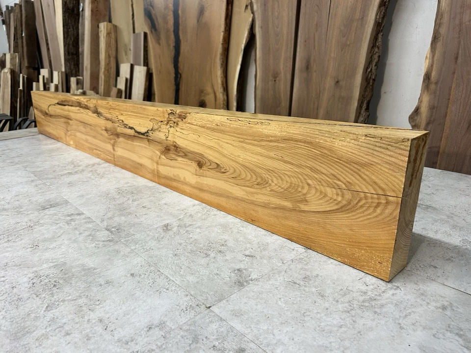 Manto de madera de fresno rústico/figura/dividido/manto de ceniza seca al horno/estante/súper rústico Foto 4 de 4