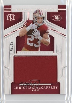 2024 National Treasures Framed Fabric Holo Silver 23/25 Christian McCaffrey 6fs