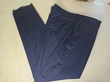 Vercini Navy Blue Slim Fit Dress Pants Size (64 Italy) Front Waist 44 Inches