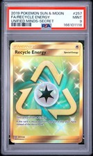 POKEMON RECYCLE ENERGY 257/236 SECRET GOLD FULL ART S&M UNIFIED MINDS 2019 PSA 9 on eBay