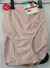 Vanity Fair Radiant 3 Pairs Hi-Cut Briefs Panties Tan Beige Black 4XL / 11 NWT