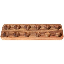 2X(12 Löcher Japanische Holz Reihe Ei Aufbewahrungsbox Home Organizer Regal Eier3958