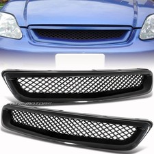 Black Jdm Mesh Style Abs Front Grille For 96-98 Honda Civic Dx Cx Ex Gx Hx Lx Si