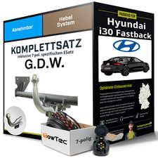 Anhängerkupplung abnehmbar für HYUNDAI i30 Fastback +E-Satz Kit (AHK+ES)