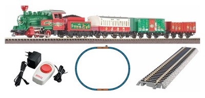 Piko 57081 HO Scale Roadbed Christmas Train Starter Set With Steam Engine