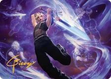 Cloud's Limit Break Art Series Gold Signature Stamped Card Final Fantasy MTG #23