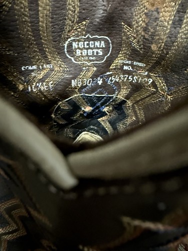 Vintage Nocona Brown chocolate Leather Cowboy Western Boots-Men's 10.5 EE, $175 - Photo 10