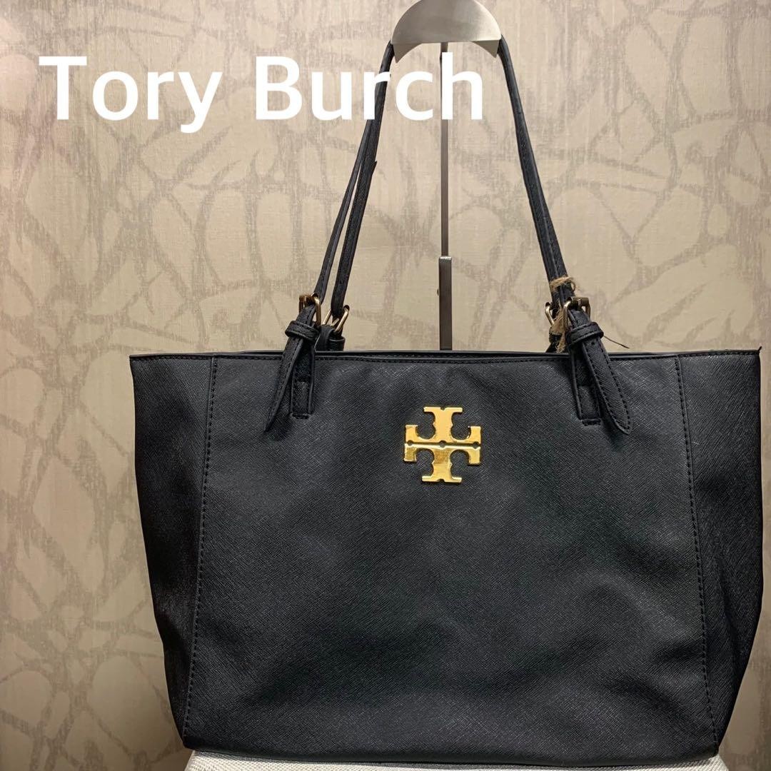 Tory Burch Tote Bag Shoulder Bag Leather Black Logo Women's From Japan thumbnail 23