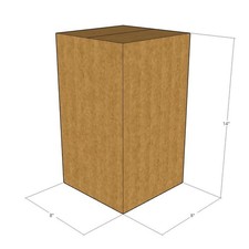 200 8x8x14 Kraft Brown Corrugated Shipping Boxes 32 ECT Single-Wall New