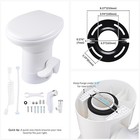 AplusChoice 20" Gravity Flush Toilet Enamel Elongated  w/ Bidet Spray Caravan — photo 3