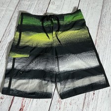 Mossimo Supply Co Swim Trunks 34 Multi Black White and Yellow Pocket 11" Inseam