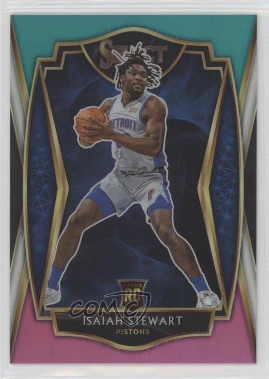 2020 Panini Select Teal White Pink Prizm 1/25 Isaiah Stewart #191 Rookie RC 4f5