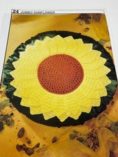 Jumbo Sunflower Pillow Cover Crochet Pattern Magazine Pages