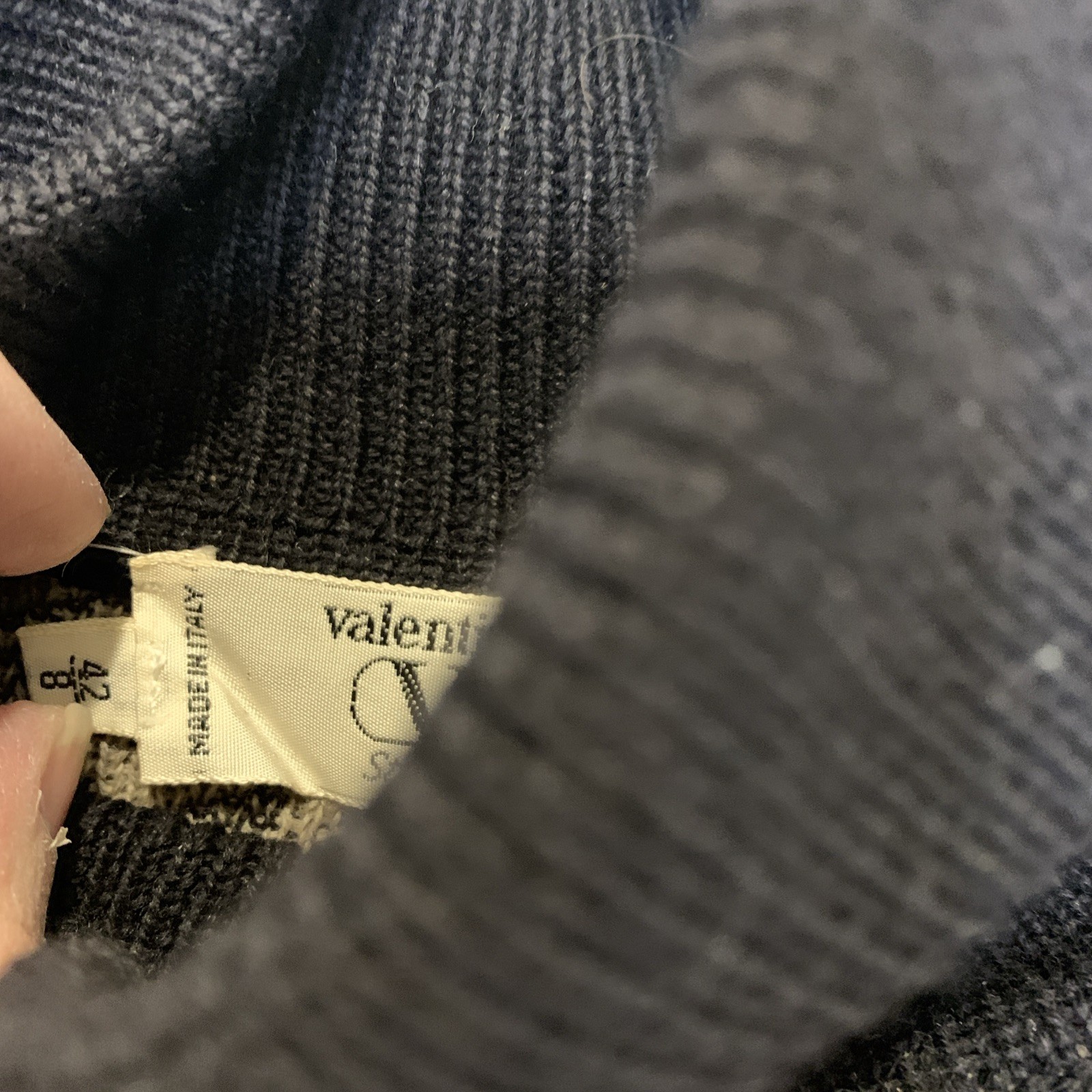 Vtg Valentino V Studio In Italy 100% Wool Knit Leopard Print 80s Women 8 Rare thumbnail 4