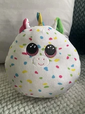 TY Squish-A-Boos Plush - HARMONIE the Unicorn (10 inch) - MWMTs Boo