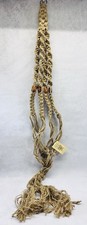 Vintage 1970s Macrame Plant Hanger NOS With Tag Jute Rope Beads Boho Hanging