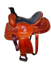 Western Leather Horse Saddle: Hand Made Western Saddle With Tack Set