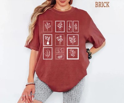 Whimsical Flower Postage Comfort Tee Unique Floral