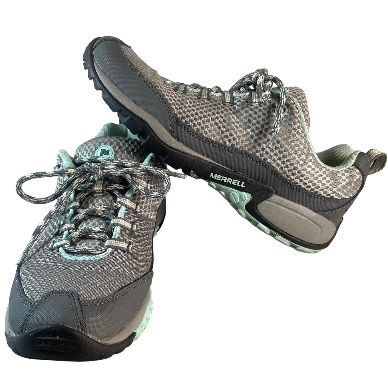 Scarpe da trail running Merrell donna US 8 5 EUR 39 grigio tortora selvatica blu sneakers