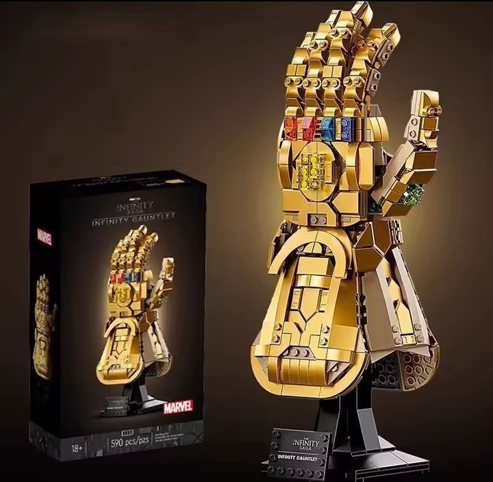 Kit de construction Marvel gants Thanos en blocs de construction DIY pour ados et adultes
