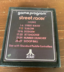 Vintage Video Game Street Racer Atari 2600, 1977 Sears Tele-Games Complete Box