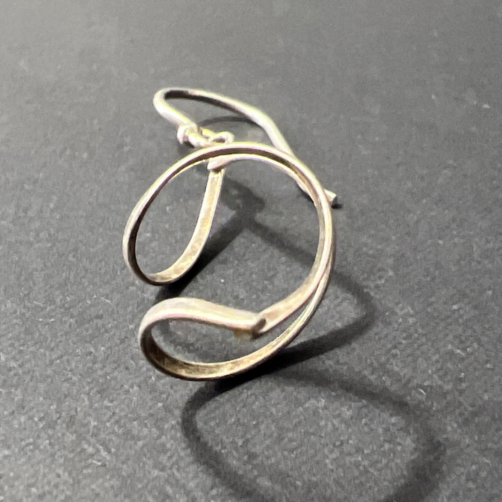 Spiral Loop Sterling Silver Dangle Drop Single Ea… - image 6