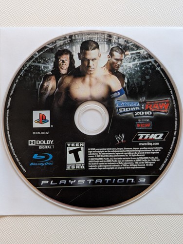 WWE SmackDown vs. Raw 2010 (PlayStation 3, 2009) Game Disc Only *Scratches* - Picture 1 of 8