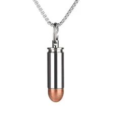 Small Pill Box Titanium Pill Fob Necklace Bullet Nitro Mini Waterproof Pill H.