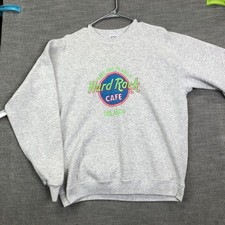 Vintage 90s Hard Rock Cafe Orlando Sweatshirt Mens L USA Made Embroidered Gray