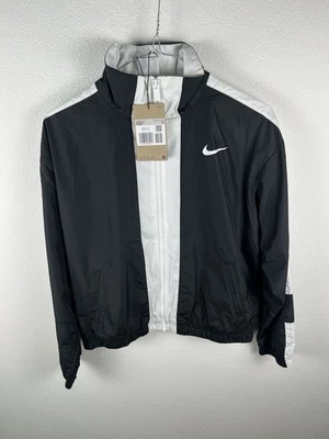Nike Veste Coupe-Vent Légère Femme XS Noir Blanc Sport - Photo 1/4