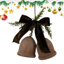 Bells Christmas Decor Wood Festive Traditional Decoration Rustic