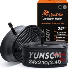 2 Pcs 24" Heavy Duty Bike Tubes 24x2.10/2.4 AV32mm Schrader Valve 24" Bicycle
